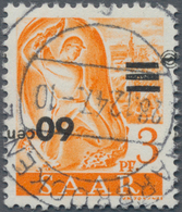 Saarland (1947/56): 1947, Freimarke 60 Cent Auf 3 Pfg. Mit Kopfstehendem Aufdruck, Zentrisch Klar En - Nuovi