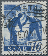 Saarland (1947/56): 1947, Freimarke 4 F Auf 16 Pfg. Mit Kopfstehendem Aufdruck, Zentrisch Klar Entwe - Neufs