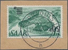 Saarland (1947/56): 1947, Freimarke 50 F Auf 1 SM Mit Kopfstehendem Aufdruck, Zentrisch Klar Entwert - Unused Stamps