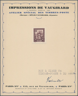 Saarland (1947/56): 1949/50. Außergewöhnliche Serie Von 8 Ungezähnten, Gummierten Marken, Fixiert Au - Unused Stamps