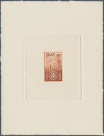 Saarland (1947/56): 1955, 15 Fr Rotary-Club - Künstler-Block Fast In Markenfarbe Format 124/164mm Au - Unused Stamps