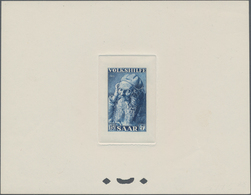 Saarland (1947/56): 1955, 5+3 Fr Bis 15+7 Fr Volkshilfesatz - 3 Farbvorlagen Auf Kartonpapier Aus De - Unused Stamps