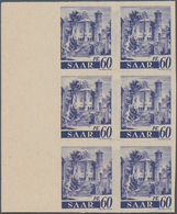 Saarland (1947/56): 1947, Freimarken "Saar I", 3 Pfg. Bis 60 Pfg., Zehn Werte Je In Ungezähnten 6er- - Unused Stamps