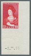 Saarland (1947/56): 1956, "Volkshilfe Als Ungezähnte Probedrucke", Postfrischer Satz In Tadelloser E - Unused Stamps