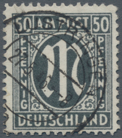 Bizone: 1945, 50 Pf. AM-Post Schwarzgrün Mit Zähnung 11½ : 11, Papier Z, Gebraucht "Lüstringen A 27. - Altri & Non Classificati