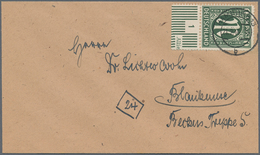 Bizone: 1945, 1 RM AM-Post Vom Unterrand (Reihennummer 1 - 4) Gestempelt "HAMBURG" Je Auf 4 Adressie - Autres & Non Classés