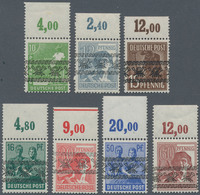 Bizone: 1948, 10 - 16 Pf, 30 Pf, 50 Pf Und 60 Pf Bandaufdruck Vom Oberrand Durchgezähnt, Postfrisch, - Other & Unclassified