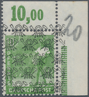 Bizone: 1948, 10 Pf Netzaufdruck Aus Der Rechten Oberen Bogenecke Durchgezähnt, Postfrisch, Mi 400.- - Autres & Non Classés