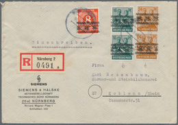 Bizone: 1946, Arbeiterserie Mit Bandaufdruck, 16 Pf Und 25 Pf Je Senkrechtes Paar Davon Ein Wert Mit - Autres & Non Classés