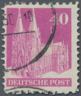 Bizone: 1948, 40 Pfg Kölner Dom, Type II Vom Bogenfeld 337-B Mit Wasserzeichen W Und Der Seltenen Zw - Autres & Non Classés