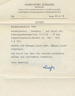 Bizone: 1949, Radrennen "Quer Durch Deutschland", Beide Werte Zus. Mit Paar MiNr. 103 Als Portogerec - Other & Unclassified