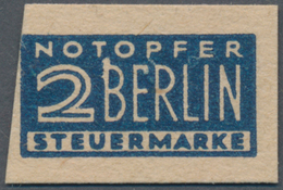 Bizone - Zwangszuschlagsmarken: 1948, 2 Pf Notopfermarke Geschnitten Aus Bogenfeld 15 Mit Druck Auf - Otros & Sin Clasificación