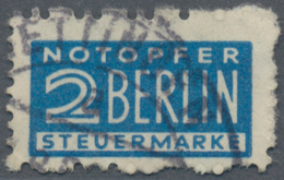 Bizone - Zwangszuschlagsmarken: 1948, 2 Pf Notopfermarke Mit Geklebter Papierbahn, Dadurch Zähnung T - Other & Unclassified