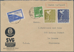 Bizone - Flugpost-Zulassungsmarke: 1948, JEIA-Zulassungsmarke Auf Luftpostbrief Frankiert Mit Gemein - Other & Unclassified