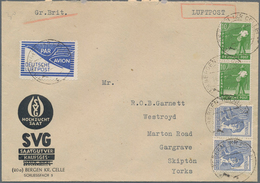 Bizone - Flugpost-Zulassungsmarke: 1948, JEIA-Zulassungsmarke Auf Luftpostbrief Frankiert Mit Je Zwe - Other & Unclassified