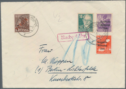 Bundesrepublik Und Berlin - Postkrieg: 15 Pf. Rotaufdruck Mit SBZ 8 Pf. Arbeiter U. 6 Pf. Bär Je Mit - Other & Unclassified