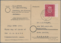 Bundesrepublik Deutschland: 1950, 10+2 Pf Grün Und 20+3 Pf Karmin Je Auf FDC-Karte Vom 28.7. Portori - Other & Unclassified