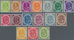 Bundesrepublik Deutschland: 1951, Freimarken-Serie 2 Pf - 90 Pf „Posthorn", Komplett In Sauberer Pos - Autres & Non Classés