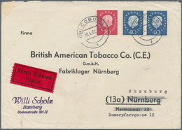 Bundesrepublik Deutschland: 1959, 40 Pf Heuss III Im Waager. Paar MiF Mit 20 Pf Auf Eilb.-Brief Nach - Sonstige & Ohne Zuordnung