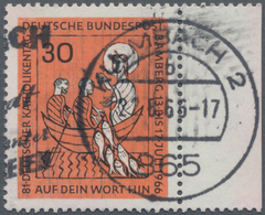 Bundesrepublik Deutschland: 1966, 30 Pfg. Katholikentag Mit Abart "abgeschrägte Bildecke Rechts Oben - Sonstige & Ohne Zuordnung