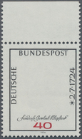 Bundesrepublik Deutschland: 1974, 40 Pf Klopstock, Marke Vom Oberrand Mit Abart "FEHLENDER SCHWARZER - Andere & Zonder Classificatie