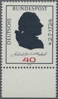 Bundesrepublik Deutschland: 1974, 40 Pf Klopstock, Marke Vom Unterrand Mit Abart "Namenszug Halkreis - Sonstige & Ohne Zuordnung