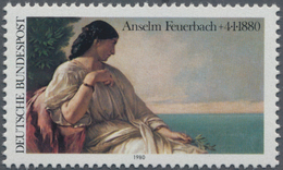 Bundesrepublik Deutschland: 1980, 50 Pf "100.Todestag V. Feuerbach" Mit Abart "Farbe Dunkelsmaragdgr - Sonstige & Ohne Zuordnung