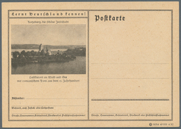 Bundesrepublik - Ganzsachen: 1952, Probedruck: Bildpostkarte 10 Pf Grün Posthorn, Ohne Wertstempel, - Otros & Sin Clasificación