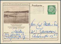 Bundesrepublik - Ganzsachen: 1958, Postkarte 10 Pf Grün Heuss I Mit Bild "Heiligenhafen", Gebraucht - Other & Unclassified