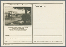 Bundesrepublik - Ganzsachen: 1952, Probedruck: Bildpostkarte 10 Pf Grün Posthorn, Ohne Wertstempel, - Other & Unclassified