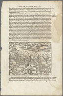 Landkarten Und Stiche: 1581 (ca.). Rare City View Of Jerusalem Inset Into A Page Of Volume Three Of - Geography