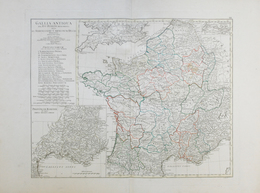 Landkarten Und Stiche: 1784 (ca): Original, Double-page Period Map Of Ancient France, From Jean Bapt - Geografia