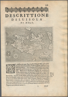 Landkarten Und Stiche: 1620. Map Of The Greek Island Of Milo; With Decorative Compass Rose And Carto - Geografia