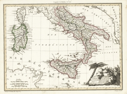 Landkarten Und Stiche: 1812 (ca.) Map Showing Portions Of Italy Ruled By France, With The Other Map - Geography