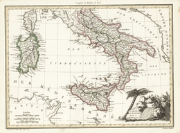 Landkarten Und Stiche: 1812 (ca.) Map Showing Portions Of Italy Ruled By France, With The Other Map - Aardrijkskunde