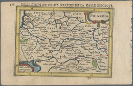 Landkarten Und Stiche: 1610. Picardia, Description Du Comte D'Artois En La Gaule Belgique. Bertius, - Aardrijkskunde