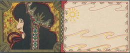 Ansichtskarten: Künstler / Artists: JUGENDSTIL, Sehr Dekorative Kolorierte Tischkarte Um 1900. - Unclassified
