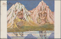 Ansichtskarten: Künstler / Artists: NOLDE, Emil (1867-1956), Berggesichter "Die Mythen", Sign. E. Ha - Zonder Classificatie