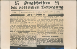 Ansichtskarten: Propaganda: 1924, "Flugschriften Der Völkischen Bewegung" Mit Text Von Adolf Hitler, - Partiti Politici & Elezioni