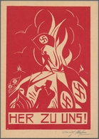 Ansichtskarten: Propaganda: 1930 Ca., "HER ZU UNS", Frühe Und Sehr Selten SA-Karte Mit Original Sign - Political Parties & Elections