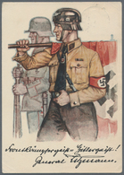 Ansichtskarten: Propaganda: 1931. Scarce Original SS Berlin Recruiting Series #1 Propaganda Card. A - Partidos Politicos & Elecciones