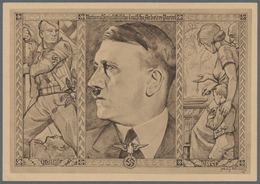 Ansichtskarten: Propaganda: 1932. Kampf Opfer. Donation Postcard With Hitler In Center, Flanked By A - Political Parties & Elections