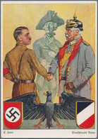 Ansichtskarten: Propaganda: 1933 (ca). NSDAP Propaganda-Farbkarte "Deutschlands Retter" Mit Abbildun - Parteien & Wahlen