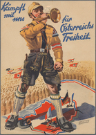 Ansichtskarten: Propaganda: 1933/1945, "Opferkarte Zur Unterstützung Aus Österreich Ausgewiesener Hi - Political Parties & Elections