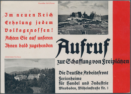 Ansichtskarten: Propaganda: 1933, "Aufruf Zur Schaffung Von Freiplätzen...", Farbige Propagandakarte - Partidos Politicos & Elecciones