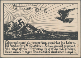 Ansichtskarten: Propaganda: 1934, Postkarte Des "Ludwig-Wilhelm-Gymnasiums" In Rastatt Zum Abitur 19 - Politieke Partijen & Verkiezingen