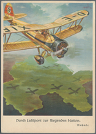 Ansichtskarten: Propaganda: 1936, Durch Luftsport Zur Fliegenden Nation, Mehrfarbige Karte Mit Abb. - Politieke Partijen & Verkiezingen