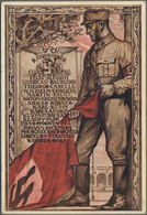 Ansichtskarten: Propaganda: 1937, Propaganda-Ansichtskarte "Zum Gedenken Des 9. November 1923" Mit S - Partiti Politici & Elezioni