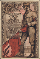 Ansichtskarten: Propaganda: 1937, Propaganda-Ansichtskarte "Zum Gedenken Des 9. November 1923" Mit S - Politieke Partijen & Verkiezingen