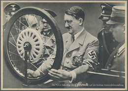 Ansichtskarten: Propaganda: 1937, "Der Führer Besichtigt Die Saxonette Auf Der Berliner Automobilaus - Partiti Politici & Elezioni